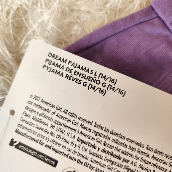 AMERICAN GIRL Dream Pajamas, Purple Balloons, Size L (14/16) NWT - Picture 4 of 5